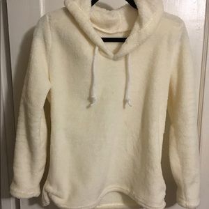 Xs-sm fuzzy teddy hoodie sweater sweatshirt